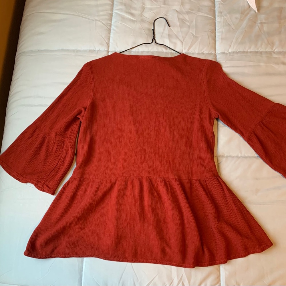 Rust Peasant Blouse - Picture 3 of 3